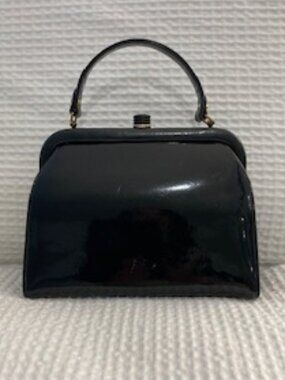 Rare Vintage 1950s/60s Black Patent Leather Kelly Bag – Mid-Century Heirloom